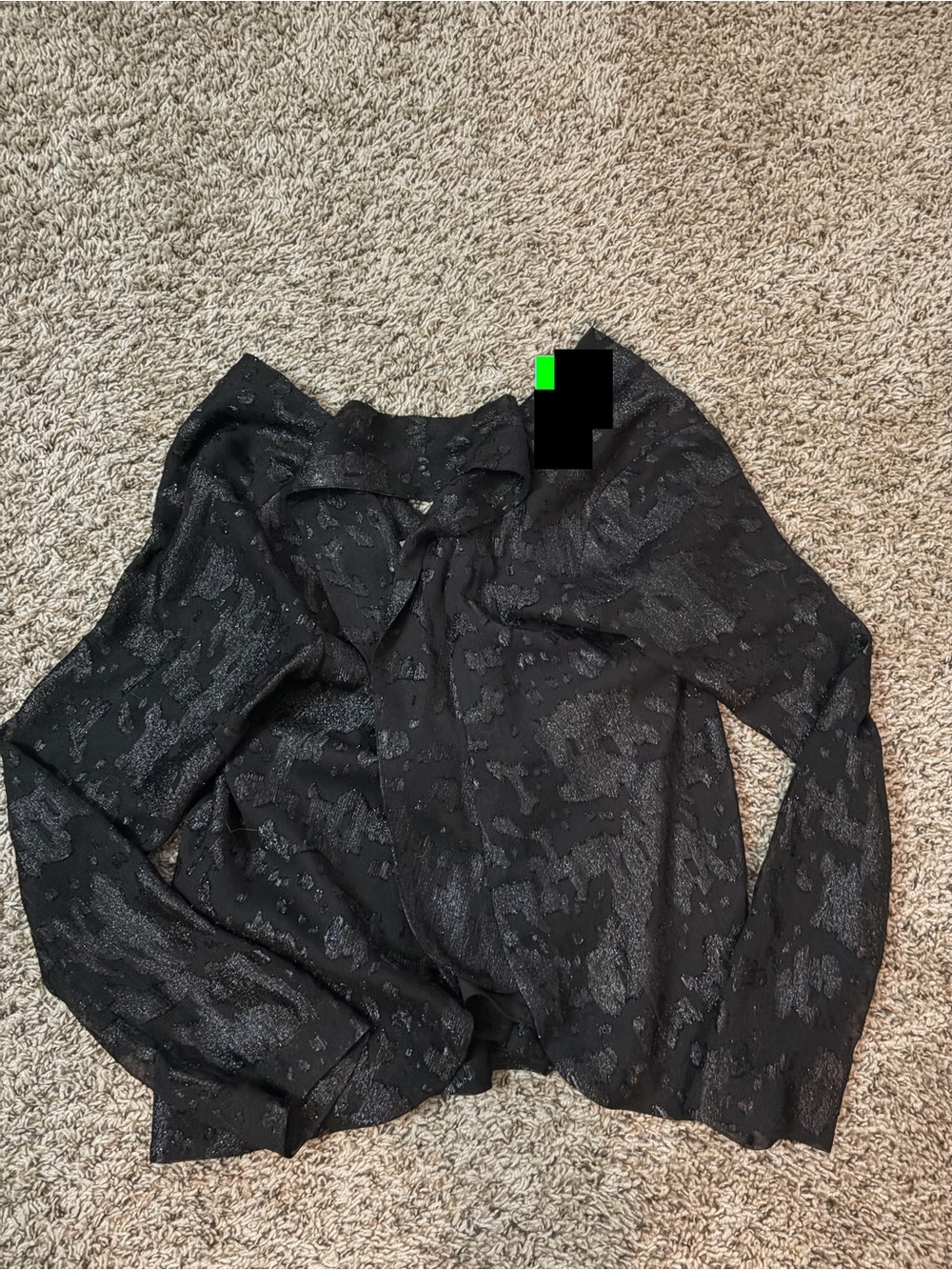 Black Shimmery Long Sleeve cardigan